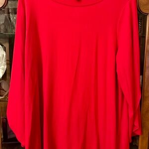 Eileen Fisher Vibrant Red Long Sleeve Top